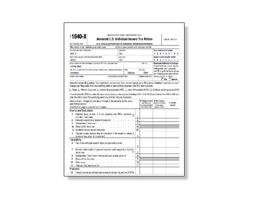 Sample Form 1040-X