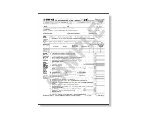 Sample 1040-NR
